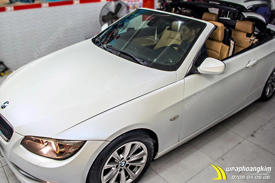 Dán đổi màu trắng mờ Bmw 320i - Ảnh 7