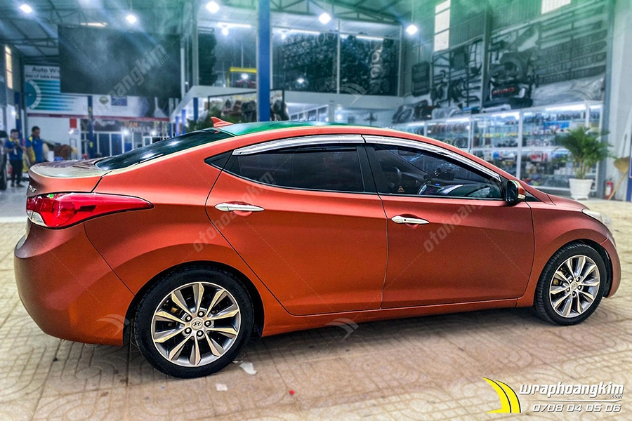 Dán đổi màu nâu mờ Hyundai Avante - Ảnh 4