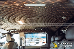 Bọc Trần Ford Ranger 2023 Mẫu 5D Màu Đen Chỉ Vàng