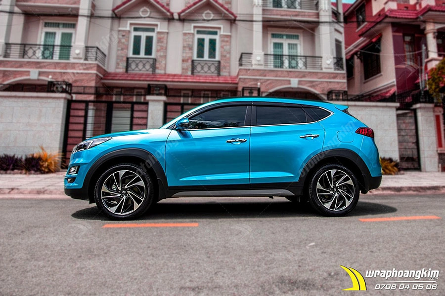 Dán đổi màu Candy xanh Hyundai Tucson - Ảnh 1