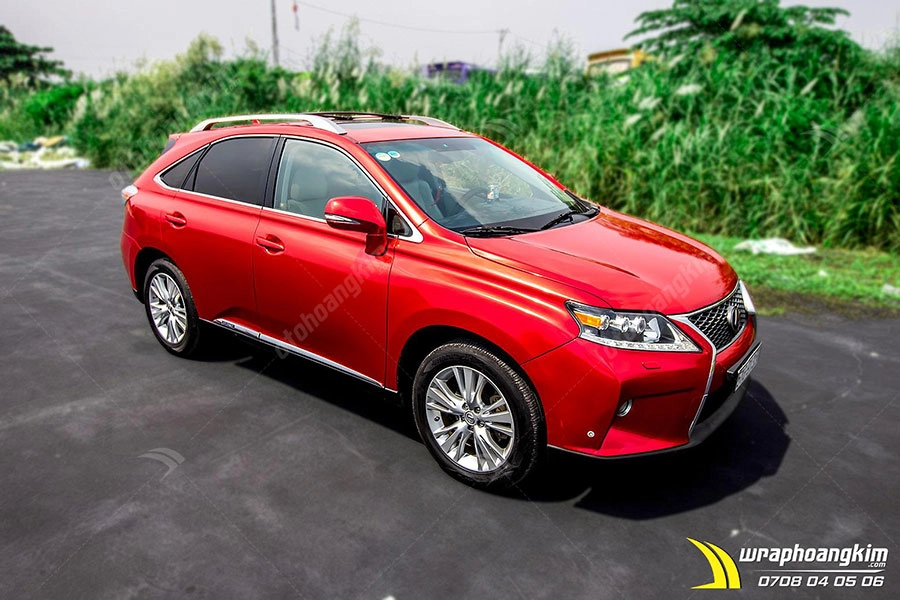 Dán đổi màu Candy đỏ Lexus RX 450H - Ảnh 5
