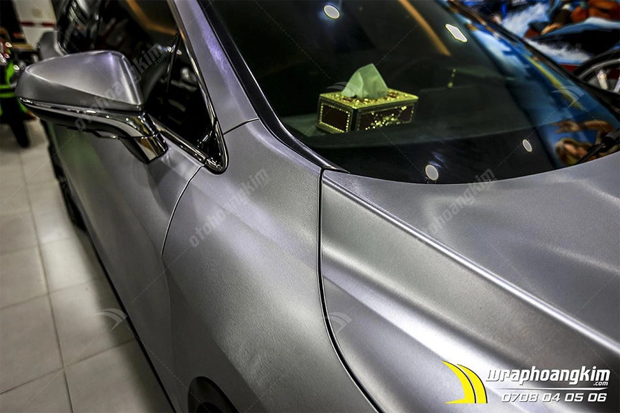 Dán đổi màu nhôm xước bạc ánh kim Lexus Rx 200T - Ảnh 3
