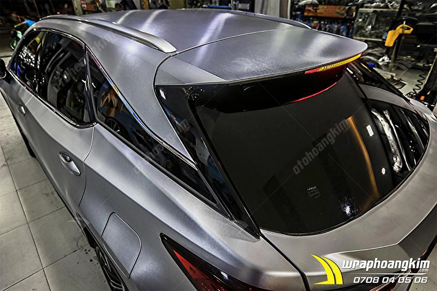 Dán đổi màu nhôm xước bạc ánh kim Lexus Rx 200T - Ảnh 4