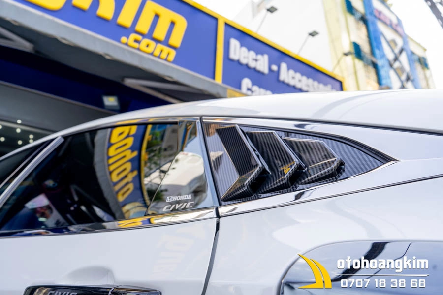 Ốp Mang Cá Khung Kính Honda Civic Cacbon - Ảnh 1