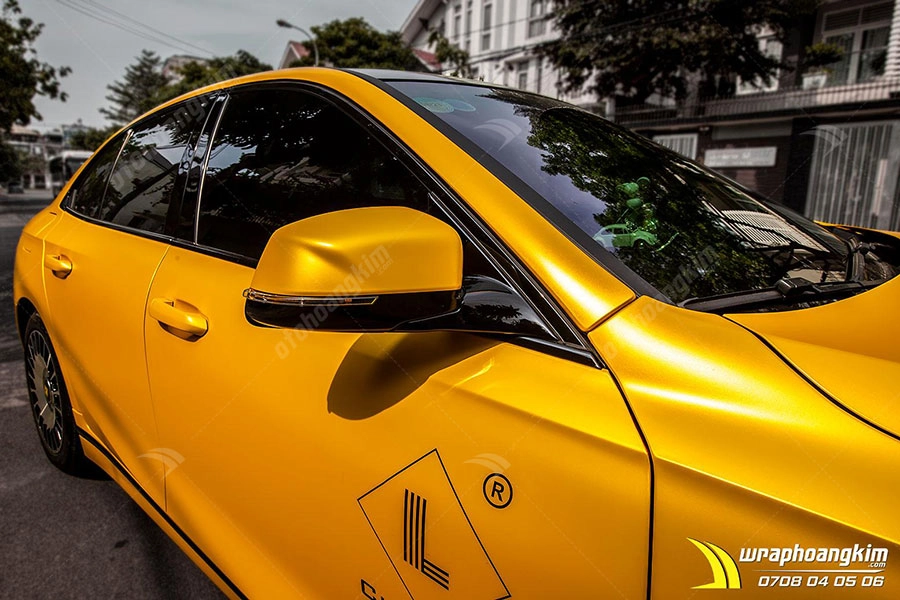 Dán đổi màu vàng mờ bóng Vinfast Lux A2.0 - Ảnh 2