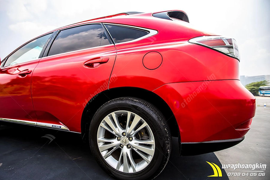 Dán đổi màu Candy đỏ Lexus RX 450H - Ảnh 2