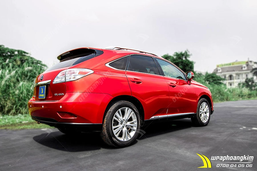 Dán đổi màu Candy đỏ Lexus RX 450H - Ảnh 3