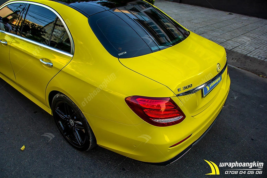 Dán đổi màu Candy vàng Mercedes E 300 - Ảnh 7