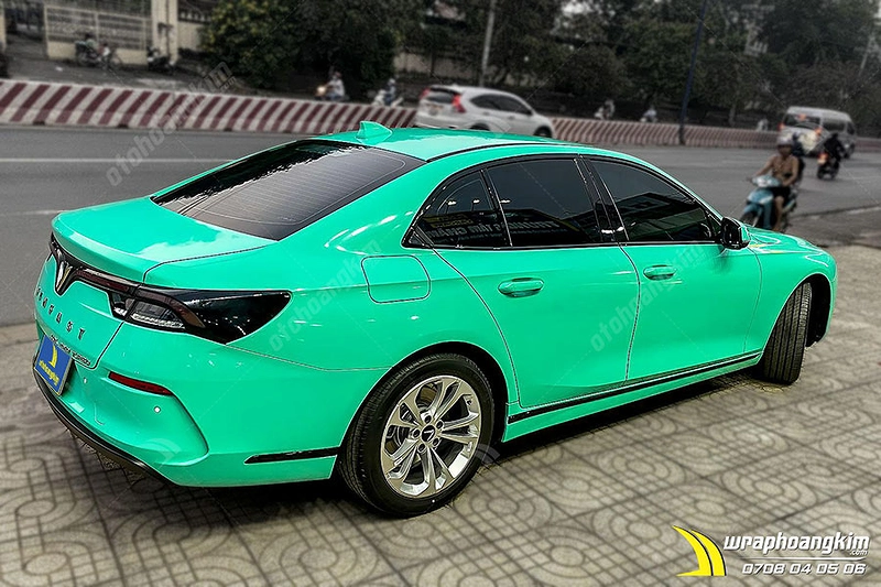 Dán đổi màu Candy xanh ngọc pha lê Vinfast Lux A