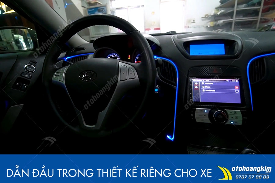 Đèn led viền nội thất ô tô Hyundai Genesis - Ảnh 4