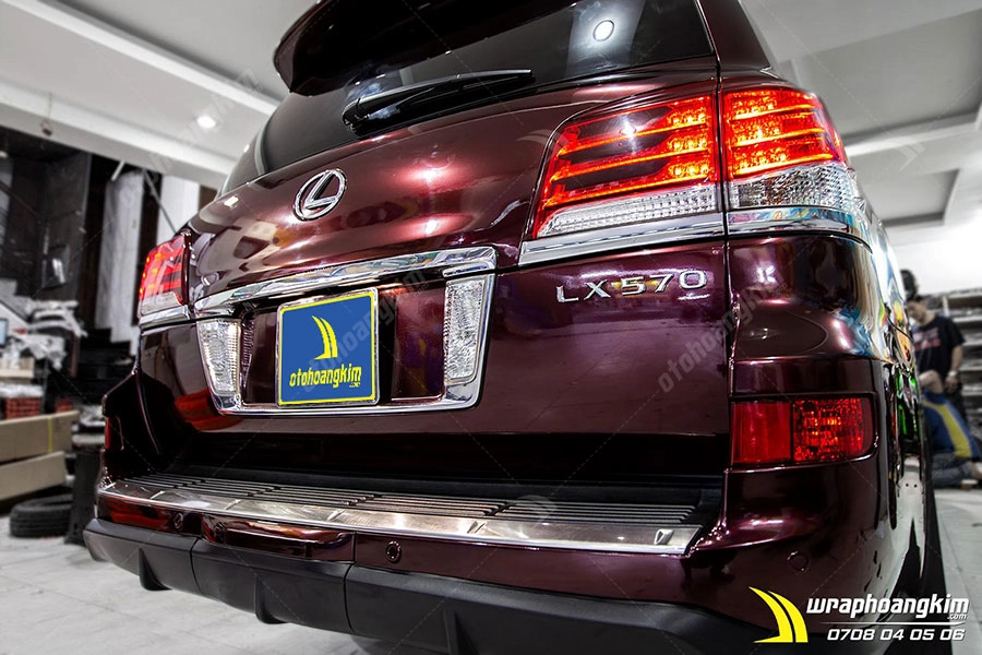 Dán đổi màu Candy hoa hồng đen Lexus Lx570 - Ảnh 5