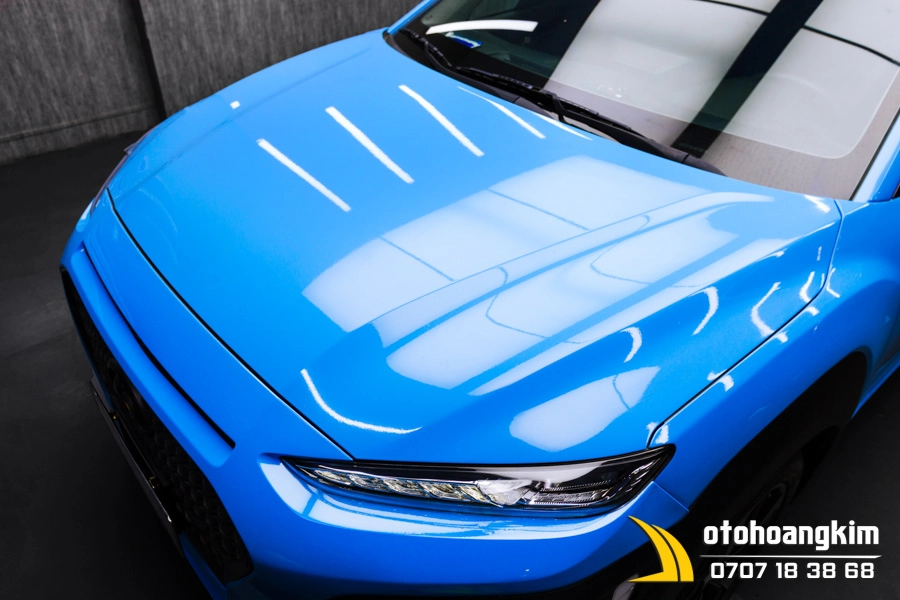 Dán Đổi Màu Candy Xanh Hyundai Kona - Ảnh 16
