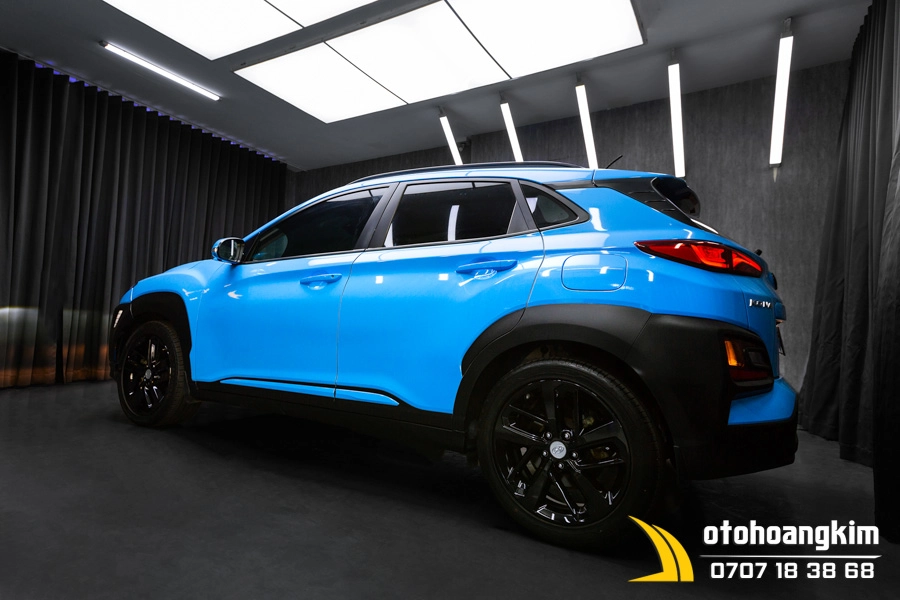 Dán Đổi Màu Candy Xanh Hyundai Kona - Ảnh 17