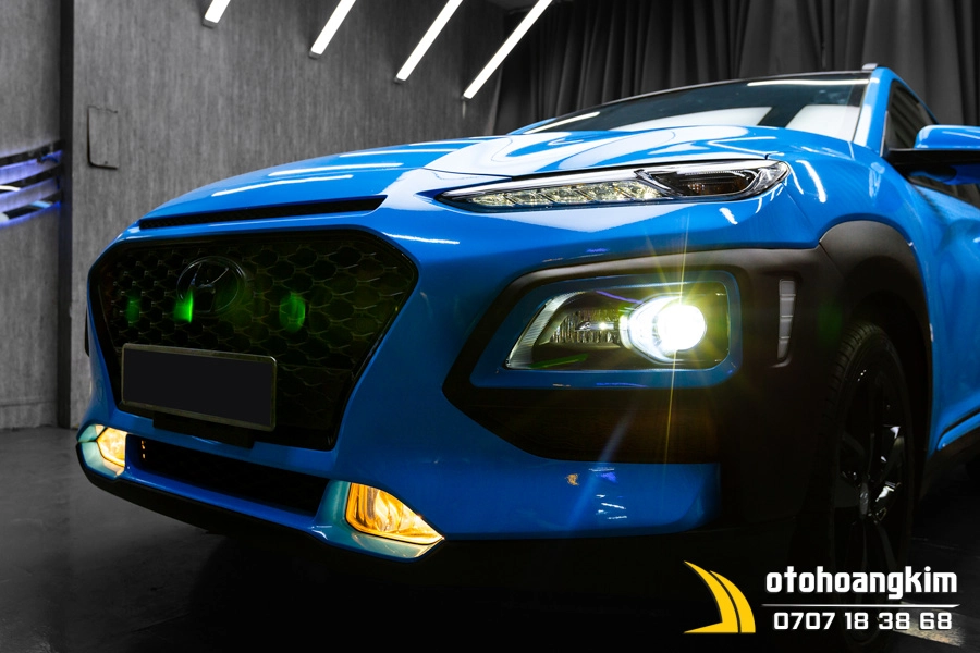 Dán Đổi Màu Candy Xanh Hyundai Kona - Ảnh 14