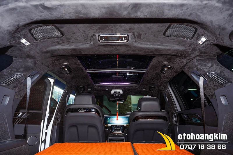 Bọc Trần Da Lộn 7 Chỗ (không trụ) + Led Trần Starlight UV (App + Remote)