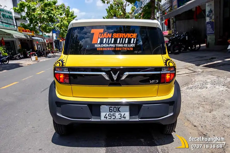 Tem Xe Vinfast VF3 - Mẫu tem quảng cáo