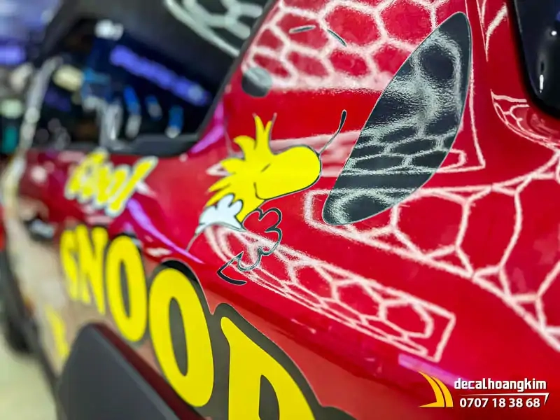 Tem Xe Vinfast VF3 - mẫu tem Cool Snoopy