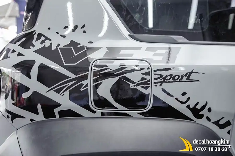 Tem xe Vinfast VF3 - Mẫu tem số 168 thể thao