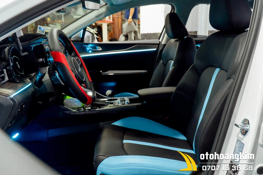 Áo Ghế 4 Chỗ Da CN Thái Lan Kia K5 Màu Xanh – Đen - Ảnh 2