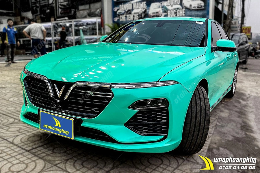 Dán đổi màu Candy xanh ngọc pha lê Vinfast Lux A - Ảnh 1