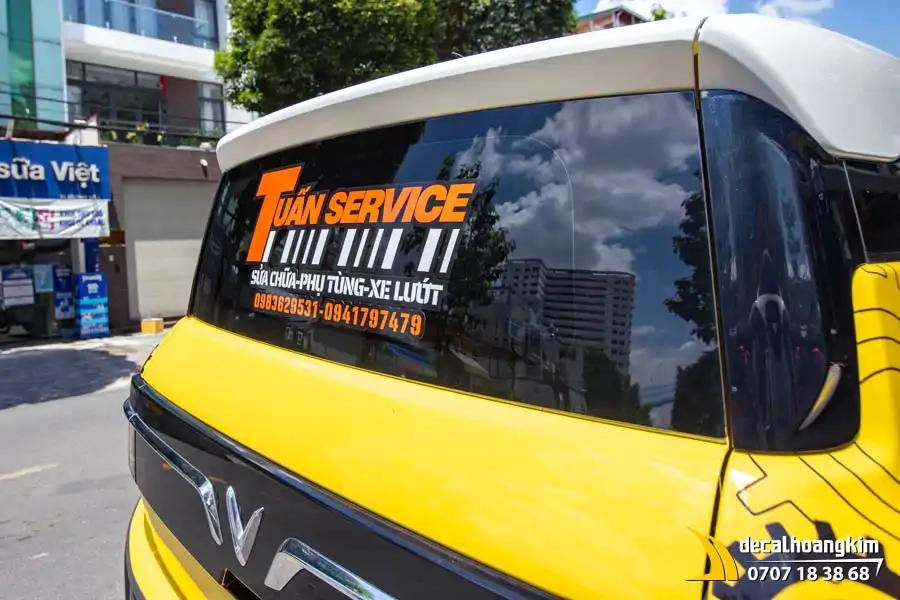 Tem Xe Vinfast VF3 - Mẫu tem quảng cáo - Ảnh 1