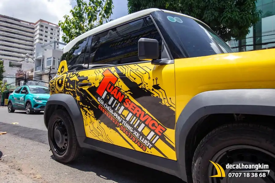 Tem Xe Vinfast VF3 - Mẫu tem quảng cáo - Ảnh 4