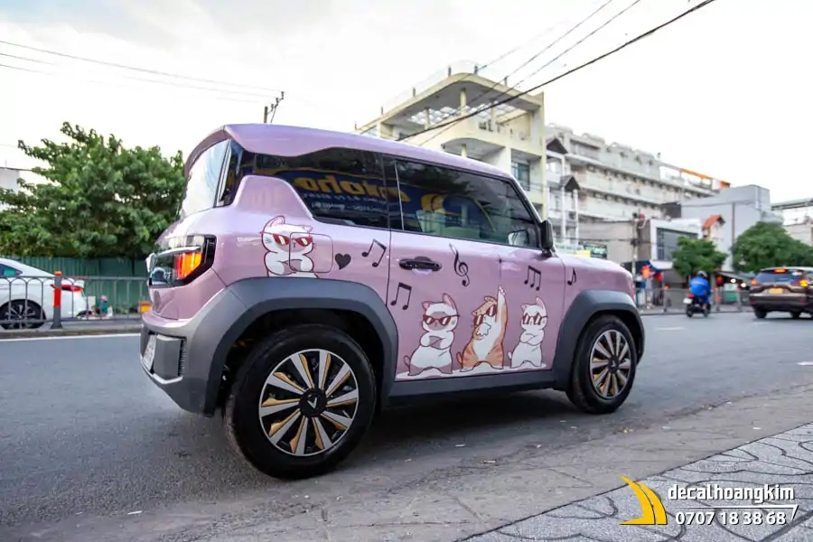 Tem xe Vinfast VF3 - Mẫu tem Mèo Vui Nhộn - Ảnh 7