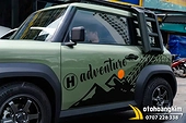 Tem Xe Vinfast VF3 - Mẫu tem chữ Adventure