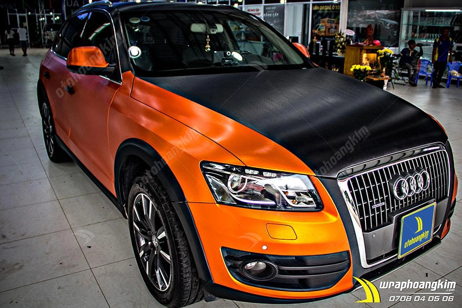 Dán đổi màu nhôm xước ánh kim Audi Q5 - Ảnh 2