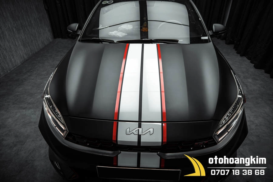 Wrap Đổi Màu Kết Hợp Tem Dọc Cho Xe KIA K3 - Ảnh 3