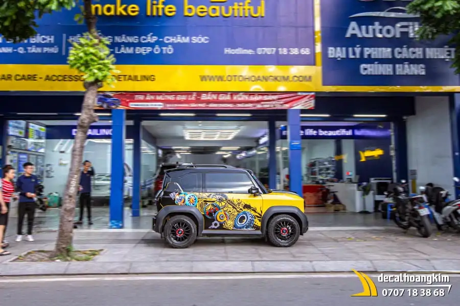 Tem xe Vinfast VF3 - Mẫu tem UV phong cách nghệ thuật - Ảnh 4