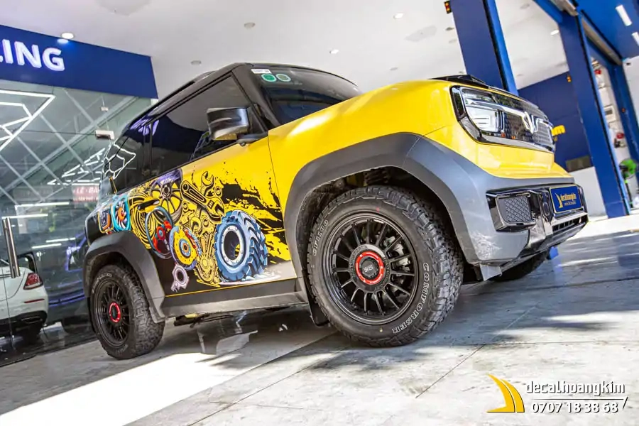 Tem xe Vinfast VF3 - Mẫu tem UV phong cách nghệ thuật - Ảnh 6