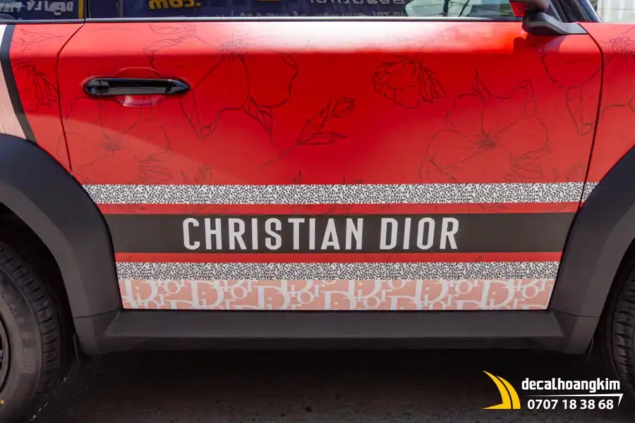 Tem xe Vinfast VF3 - Mẫu tem Dior sang trọng - Ảnh 8