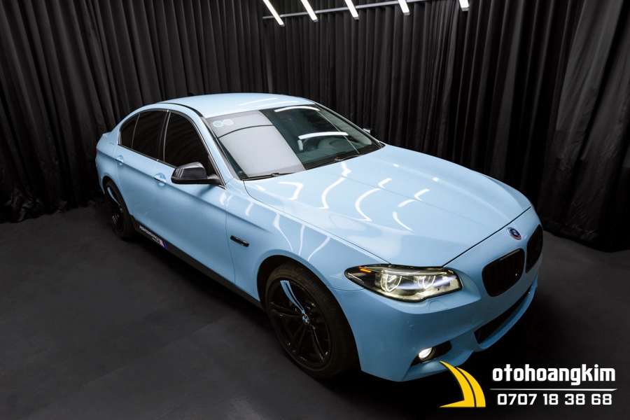 Dán Đổi Màu Candy Xanh Nhạt Xe Bmw - Ảnh 5