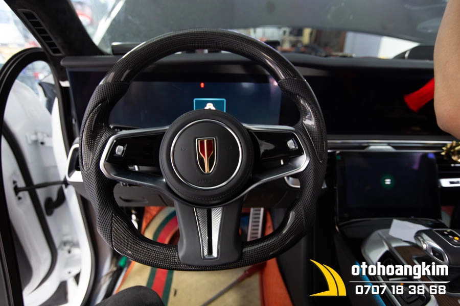 Vô Lăng Độ Thể Thao Carbon Phối Da - Ảnh 1