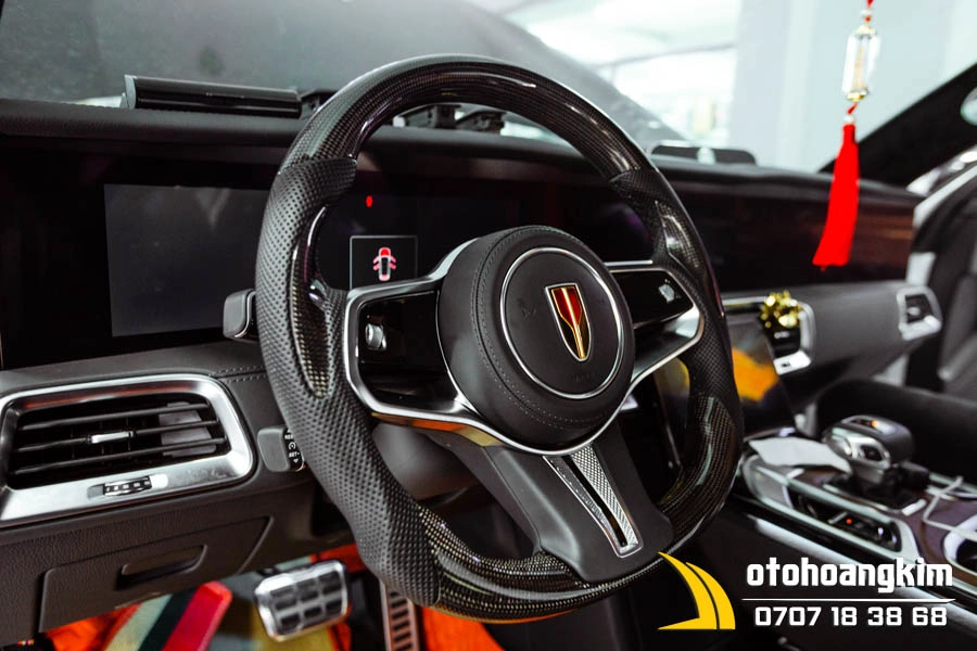 Vô Lăng Độ Thể Thao Carbon Phối Da - Ảnh 4