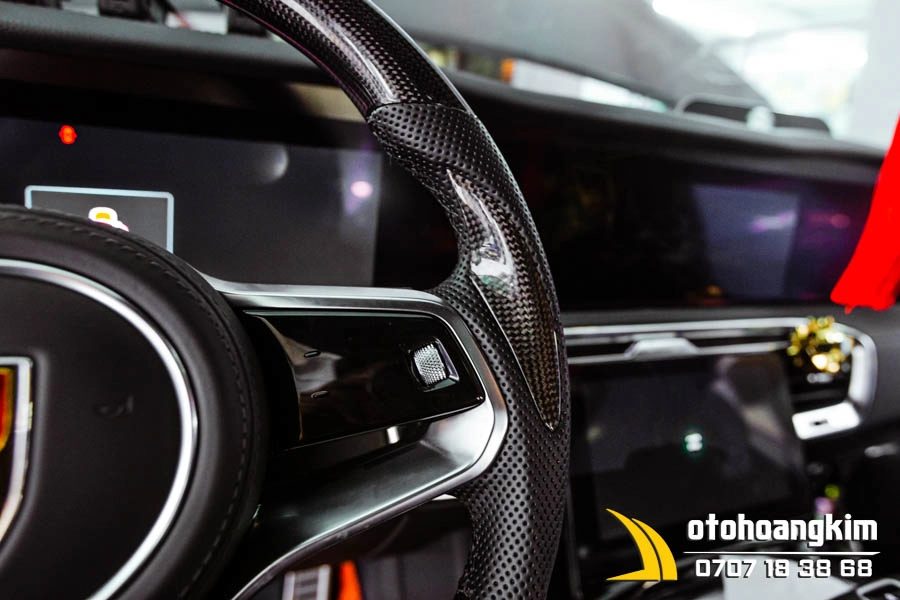 Vô Lăng Độ Thể Thao Carbon Phối Da - Ảnh 5