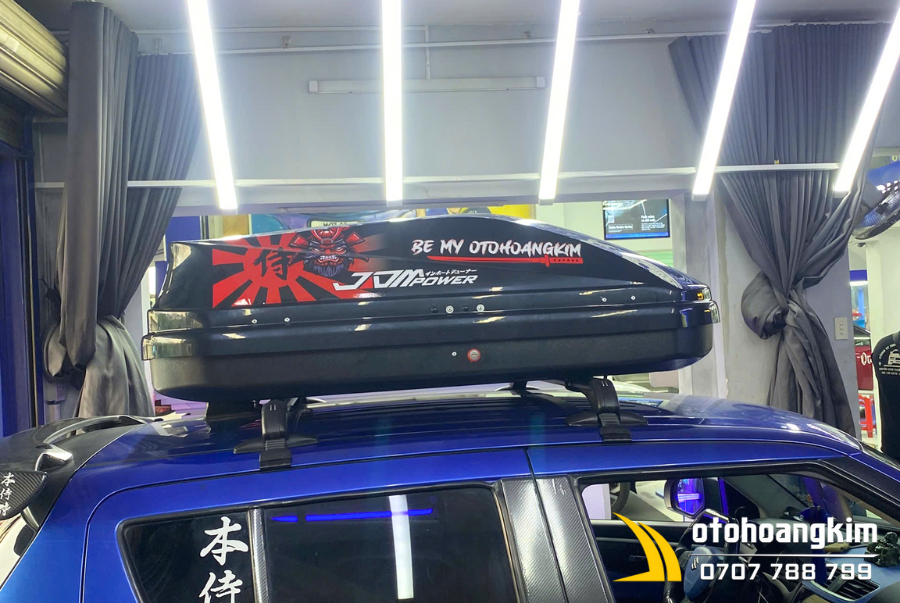 Hộp đựng đồ trên nóc xe 500L đen - Ảnh 2