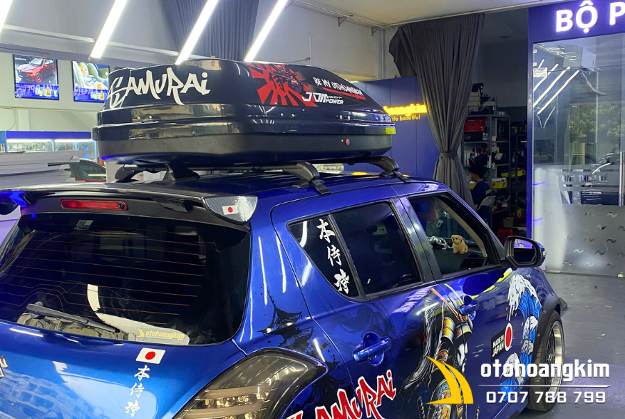 Hộp đựng đồ trên nóc xe 500L đen - Ảnh 1