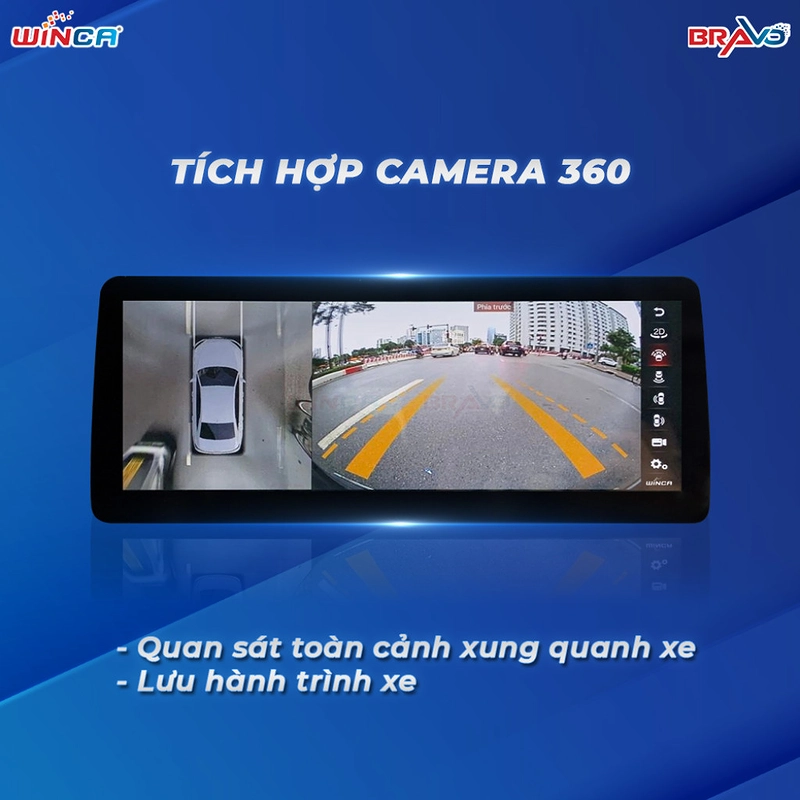 Màn hình android Winca S300+ Pro 360 12.3 inch thông dụng