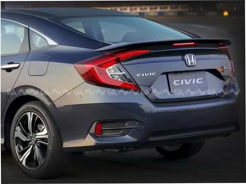 Đuôi cá Civic 2017 thấp có đèn RS dày đen bóng loại 1
