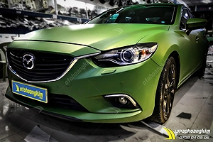 Dán đổi màu xanh quân đội Mazda 6
