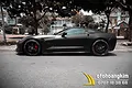 Wrap Đổi Màu Ô Tô 4 Chỗ Chevrolet Corvette Màu Satin BLACK - ảnh 2