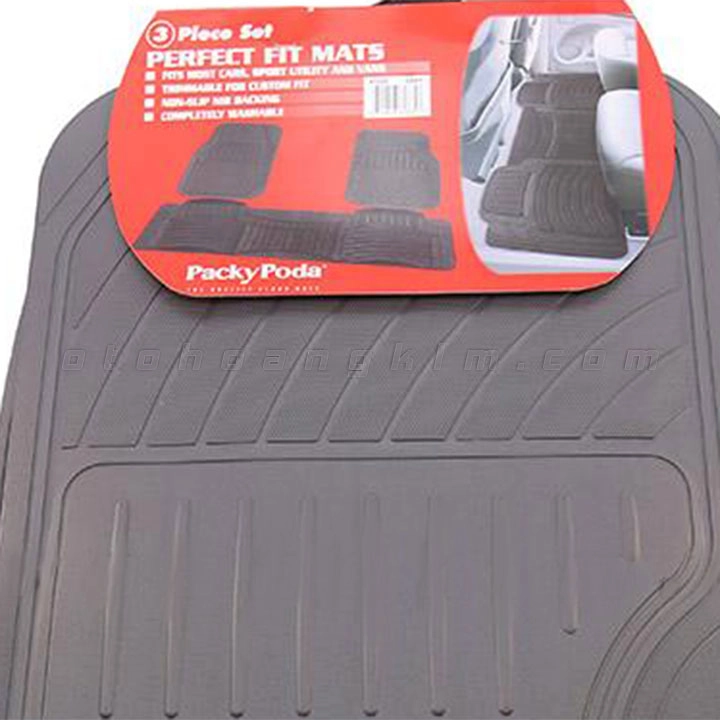 Thảm thông dụng 4 chỗ mỏng xám