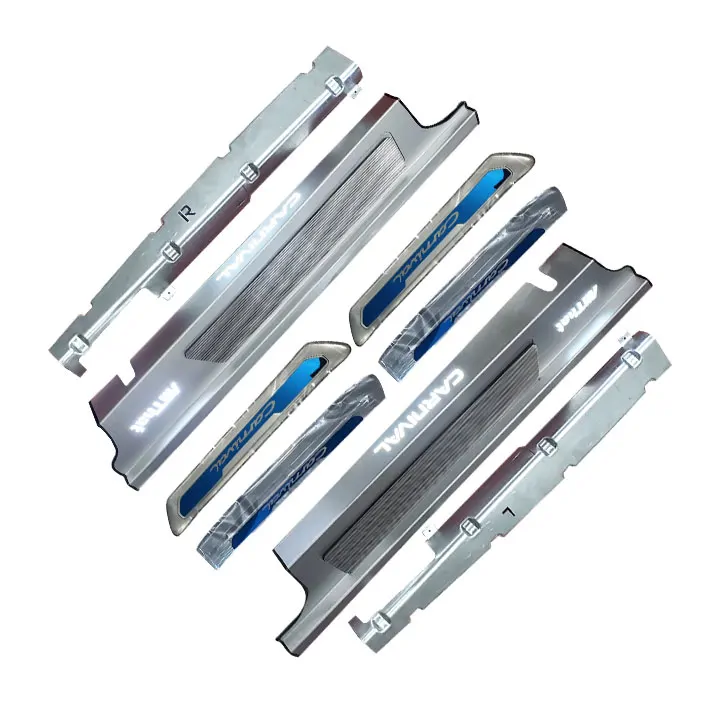 Nẹp Bước Chân Trong + Ngoài Kia Carnival 2021+ Có Đèn (sàn gỗ/carbon) - Ảnh 5