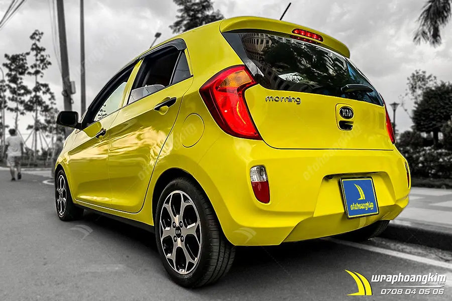 Dán đổi màu Candy vàng chanh pha lê Kia Morning - Ảnh 2