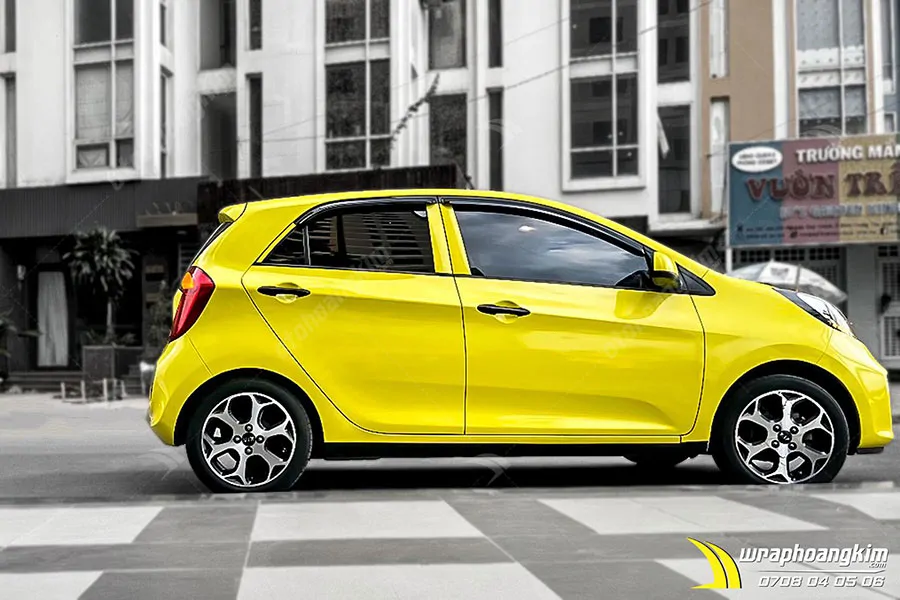 Dán đổi màu Candy vàng chanh pha lê Kia Morning - Ảnh 4
