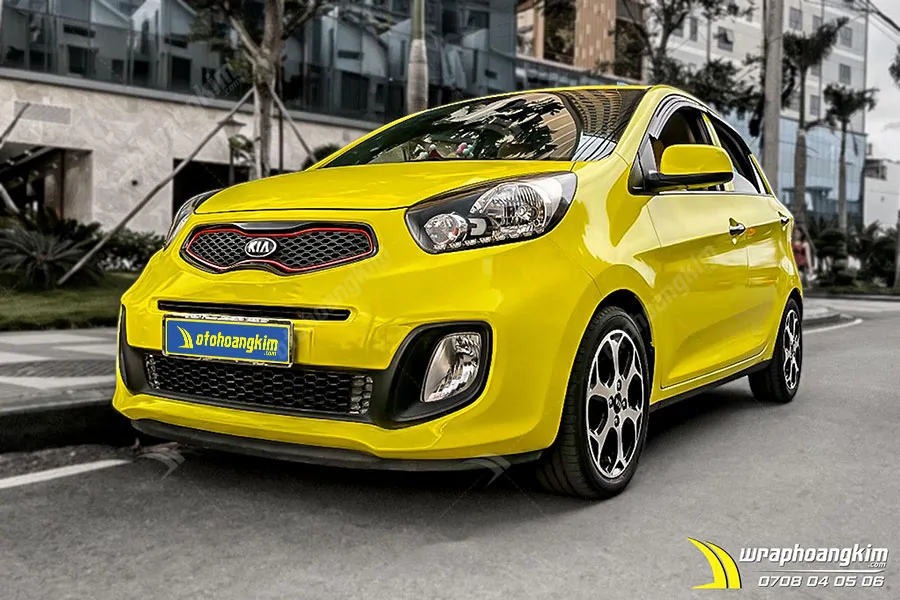 Dán đổi màu Candy vàng chanh pha lê Kia Morning - Ảnh 5