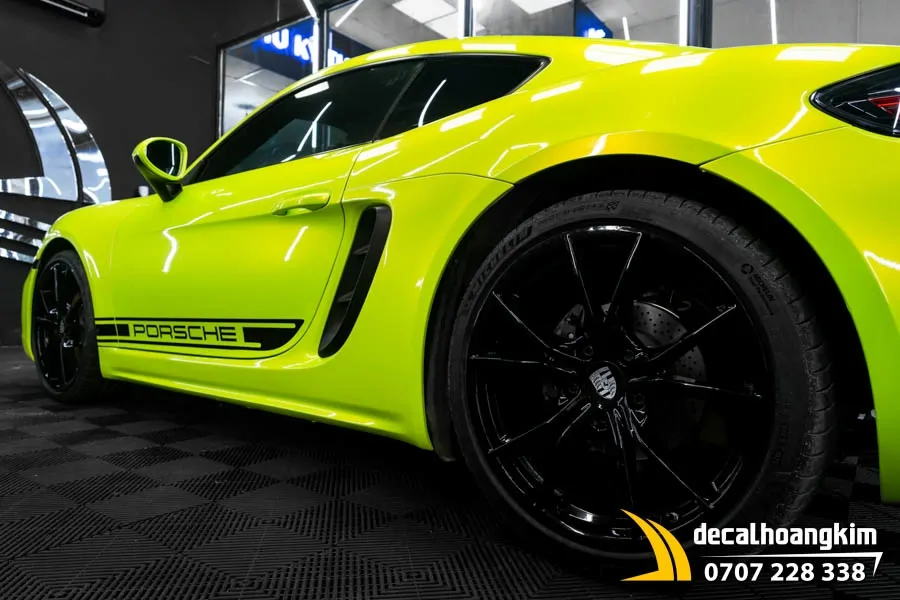 Dán đổi màu Acid Lime (RB07-HD) xe Porsche - Ảnh 8