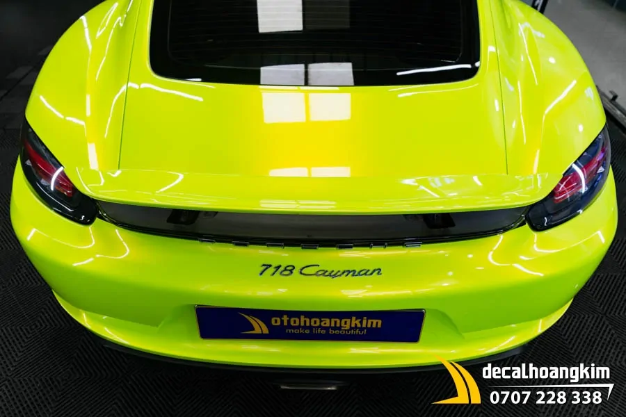 Dán đổi màu Acid Lime (RB07-HD) xe Porsche - Ảnh 7